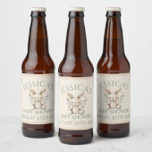 Boho Bunny Neutral Baby shower Bier Etiket (Flessen)