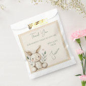 Boho Bunny Neutral Baby shower Favoriet Bedankzakje (Gezegeld)