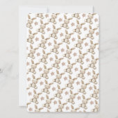 Boho Bunny Neutral Baby shower Invitation Kaart (Achterkant)