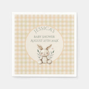 Boho Bunny Neutral Baby shower Servet