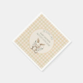 Boho Bunny Neutral Baby shower Servet (Hoek)