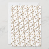 Boho Bunny Neutrale Baby Shower Uitnodiging (Achterkant)