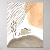 Boho Bunny Nursery Woodland Poster (Voorkant)