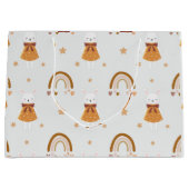 Boho Bunny Rabbit en Rainbow Groot Cadeauzakje (Voorkant)