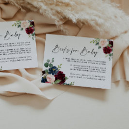 Boho Burgundy Blush Books voor Baby Kaart Notitiekaartje