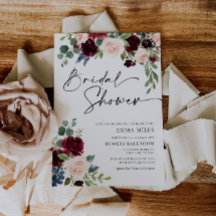Boho Burgundy Blush Bridal Shower