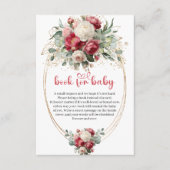 Boho Burgundy Blush Greenery Floral Book Request Informatiekaartje (Voorkant)