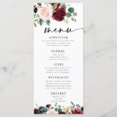 Boho Burgundy Blush Menu (Voorkant)