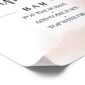 Boho burgundy blush roze floral mimosa bar sign poster (Hoek)