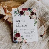 Boho Burgundy Blush Trouwkaart Kaart