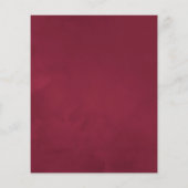 Boho Burgundy en Navy Wine Tasting Vrijgezellenfee Flyer (Achterkant)