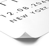 Boho Burgundy en Peach Flowers Herfst Vrijgezellen Poster (Hoek)