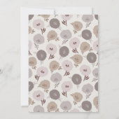 Boho Burgundy en Taupe Botanical Wedding Kaart (Achterkant)