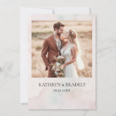 Boho Burgundy Floral Geometric Wedding  Kaart (Achterkant)