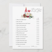 Boho Burgundy Floral Wine Tasting Vrijgezellenfees Kaart (Voorkant)