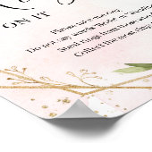 Boho burgundy floral zette een ring op het spel poster (Hoek)