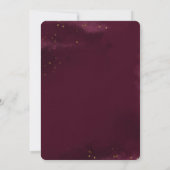 Boho Burgundy Flowers Agenda Save the Date Kaart (Achterkant)