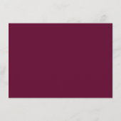 Boho Burgundy Flowers Spring Fall Wedding Details Informatiekaartje (Achterkant)