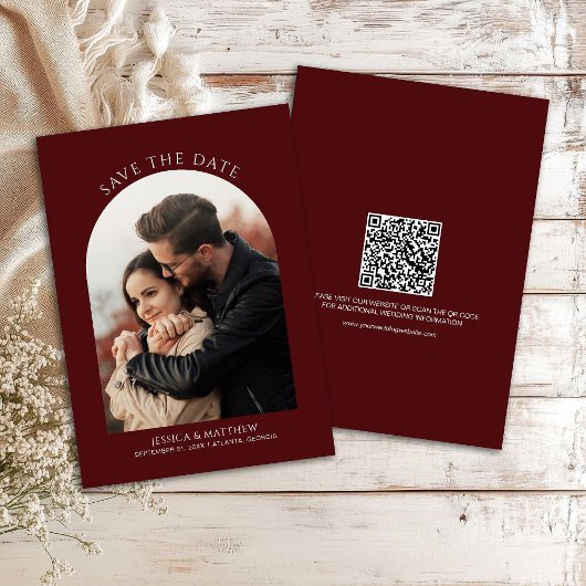 Boho Burgundy Foto Boog Bruiloft