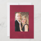 Boho Burgundy - Marsala Floral Bohemian Wedding Save The Date (Achterkant)