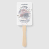 Boho Burgundy Navy Mauve Floral Wedding Handwaaier (Achterkant)