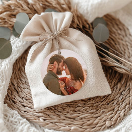 Boho Burgundy Photo Wedding Bedankjes Labels