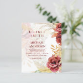 BOHO Burgundy Roos Pampas Grass Wedding (Staand voorkant)