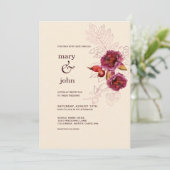 Boho Burgundy Roos Tracery Kaart (Staand voorkant)