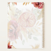 Boho Burgundy Roze Pampas Gras Bruiloft Planner (Achterkant)