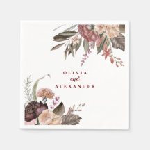 Boho Burgundy Rozen herfst florale bruiloft