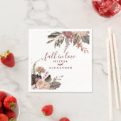 Boho Burgundy Rozen herfst in de liefde voor de bl Servet (Insitu)