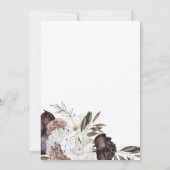 Boho Burgundy Rozen herfst vrijgezellenfeest Kaart (Achterkant)