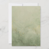 Boho Burgundy & Sage Groen Bloemige Save the Date (Achterkant)
