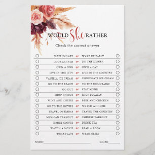 Boho Burgundy Terracotta Floral Vrijgezellenfeest