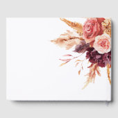 Boho Burgundy Terracotta Floral Wedding Gastenboek (Achterkant)