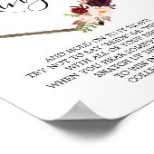 Boho Burgundy Vrijgezellenfeest Ring Game Poster (Hoek)