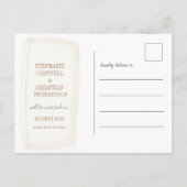 Boho Burgundy Waterverf Floral Save the Date Aankondigingskaart (Achterkant)