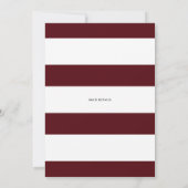 Boho Burgundy Waterverf Floral Wreath Christening Kaart (Achterkant)