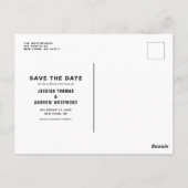 Boho Burgundy Winter Floral Lijst Save the Date Briefkaart (Achterkant)