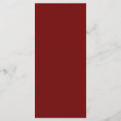 Boho Burgundy Witte Bloemige Trouw Menu Kaart (Achterkant)