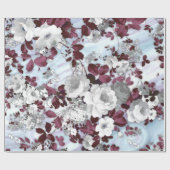 Boho burgundy witte pastelpastelpatroon cadeaupapier (Vlak)