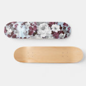 Boho burgundy witte pastelpastelpatroon persoonlijk skateboard (Horizontaal)