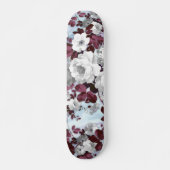 Boho burgundy witte pastelpastelpatroon persoonlijk skateboard (Voorkant)