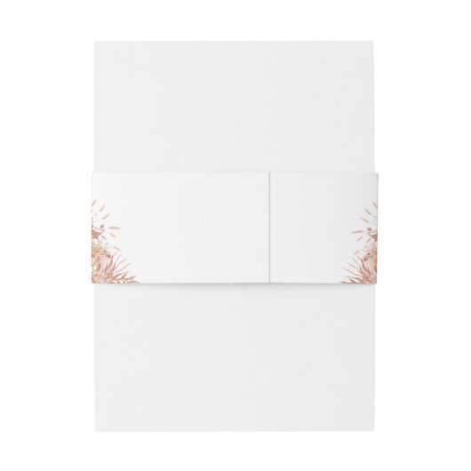 Boho Burnt Number Bloemenbruiloft Uitnodigingen Wikkel (Achterkant Voorbeeld)