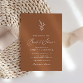 Boho Burnt Orange Bruidsfeest Kaart