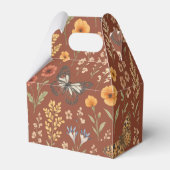 Boho Burnt Orange | Wilde Bloem Bedankdoosjes (Achterkant)