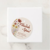 Boho Burnt Orange | Wilde Bloem Bedankjes Labels (In situ)