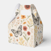 Boho Burnt Orange | Wilde Bloem Vlinder Bedankdoosjes (Achterkant)