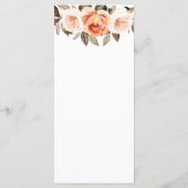 Boho Burnt Oranje Fall Wedding Menu (Achterkant)