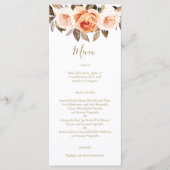 Boho Burnt Oranje Fall Wedding Menu (Voorkant)